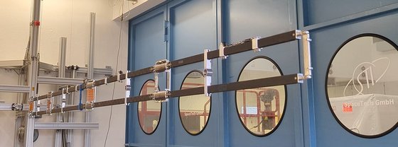 SpaceTech multi hinge solar array deployment