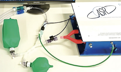 SpaceTech lung simulator hardware and software